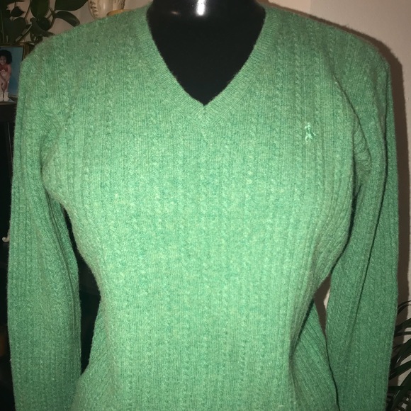 Super Soft~Vibrant Green Ralph Lauren Sweater - Picture 1 of 6